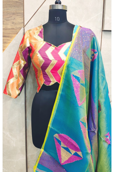 Multicolor Sequin Work Designer Blouse (KRBL657)